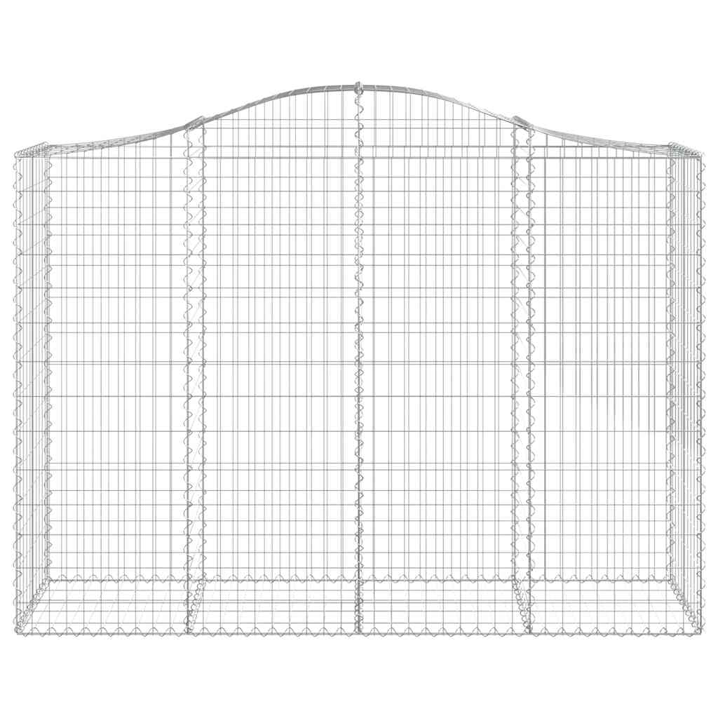 vidaXL Συρματοκιβώτια Τοξωτά 12 τεμ. 200x50x140/160 εκ. Γαλβαν. Ατσάλι