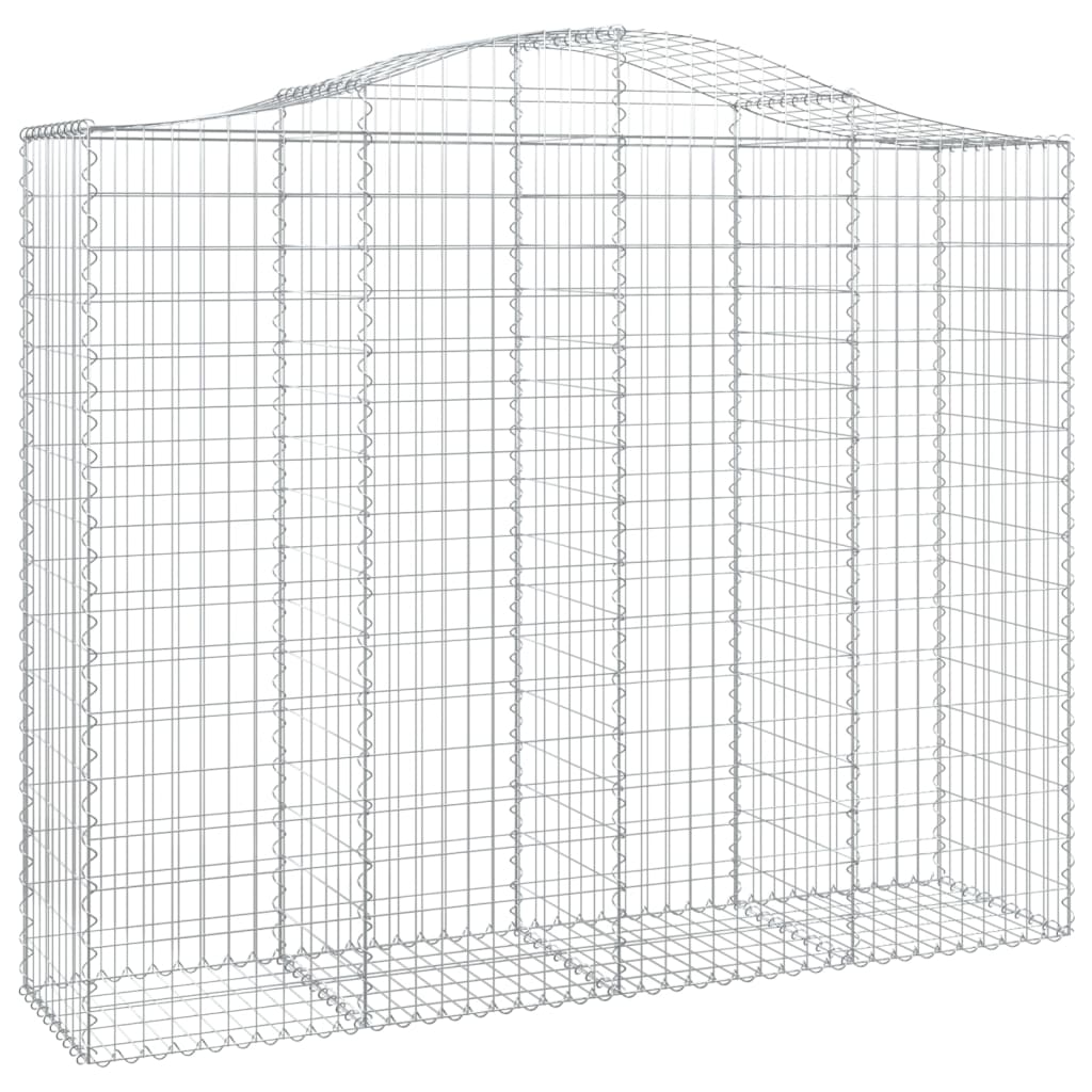 vidaXL Συρματοκιβώτια Τοξωτά 15 τεμ. 200x50x160/180 εκ. Γαλβαν. Ατσάλι