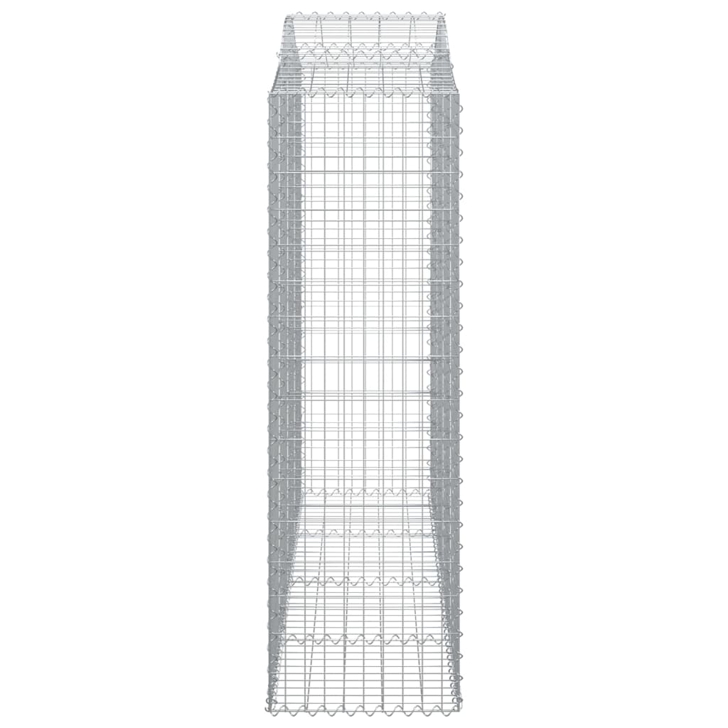 vidaXL Συρματοκιβώτια Τοξωτά 15 τεμ. 200x50x160/180 εκ. Γαλβαν. Ατσάλι