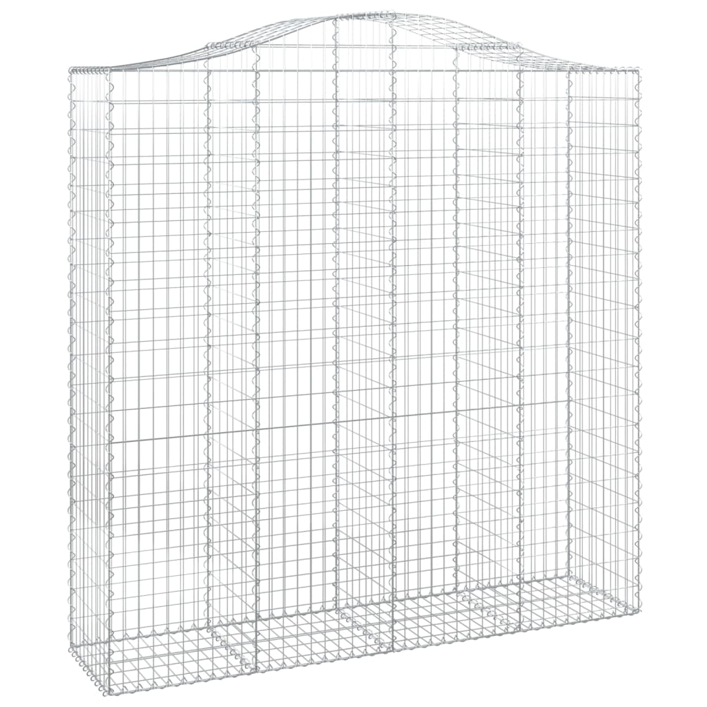 vidaXL Συρματοκιβώτια Τοξωτά 3 τεμ. 200x50x200/220 εκ. Γαλβαν. Ατσάλι