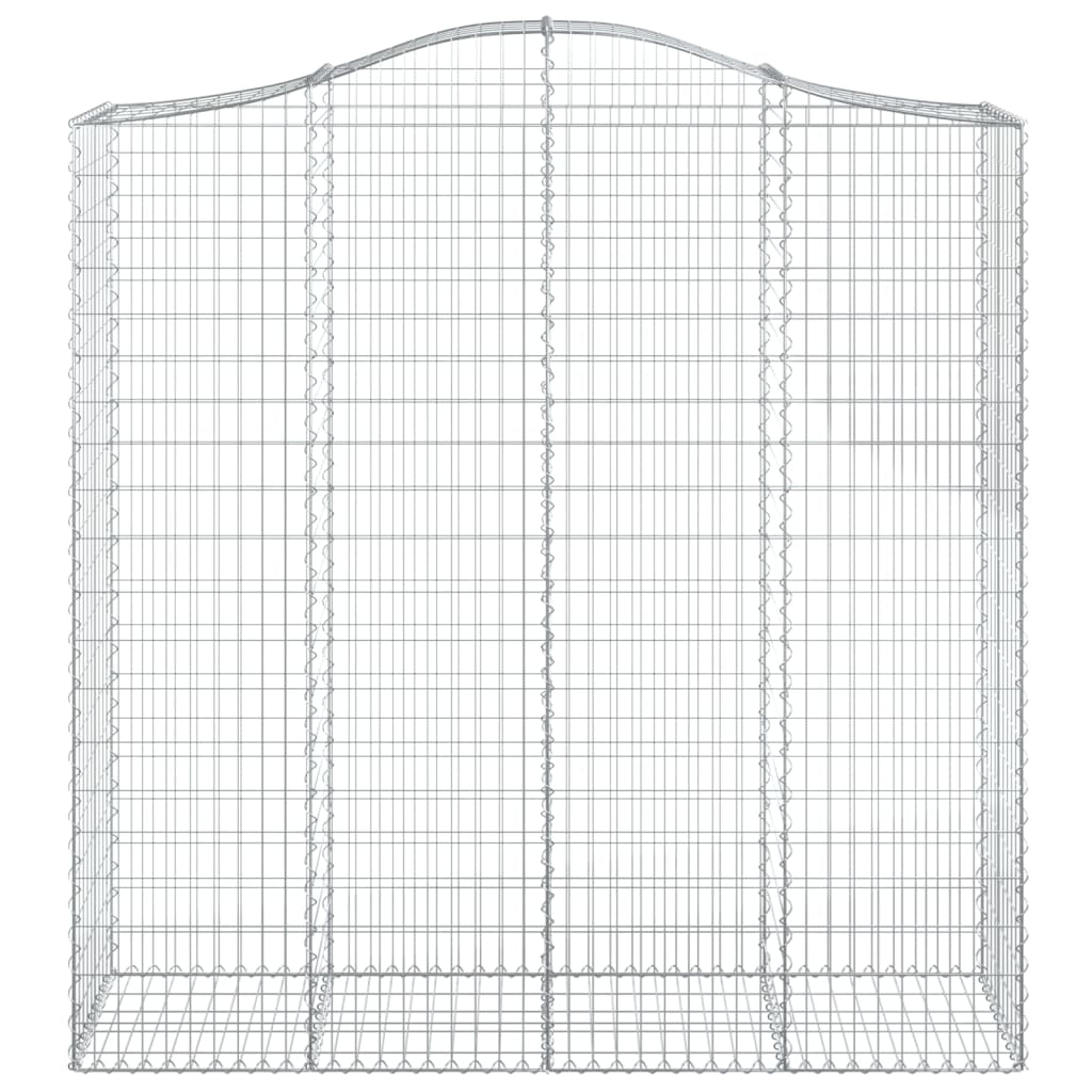 vidaXL Συρματοκιβώτια Τοξωτά 3 τεμ. 200x50x200/220 εκ. Γαλβαν. Ατσάλι