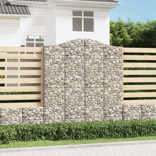 vidaXL Συρματοκιβώτια Τοξωτά 12 τεμ. 200x50x220/240 εκ. Γαλβαν. Ατσάλι