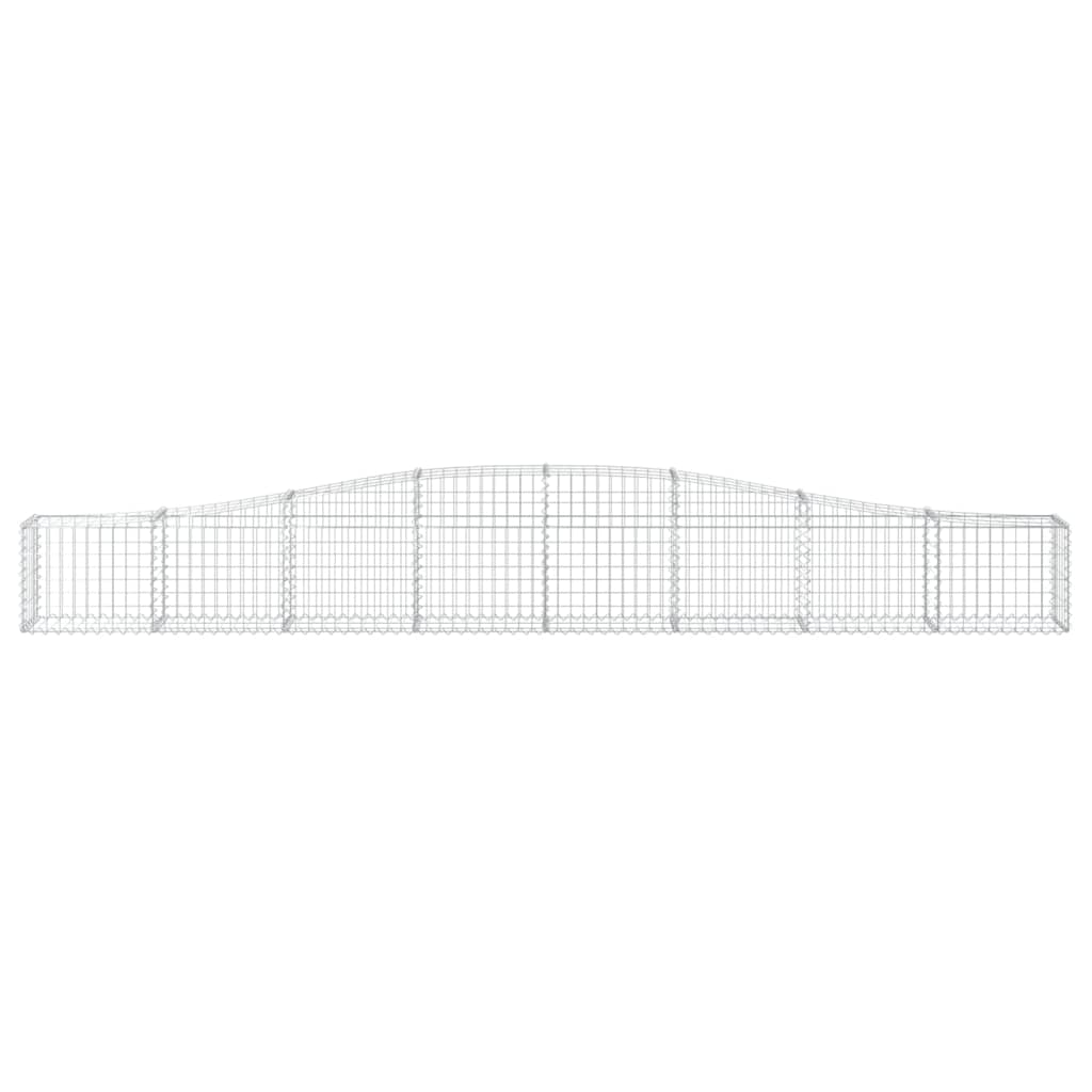 vidaXL Συρματοκιβώτια Τοξωτά 7 τεμ. 400x30x40/60 εκ. Γαλβαν. Ατσάλι
