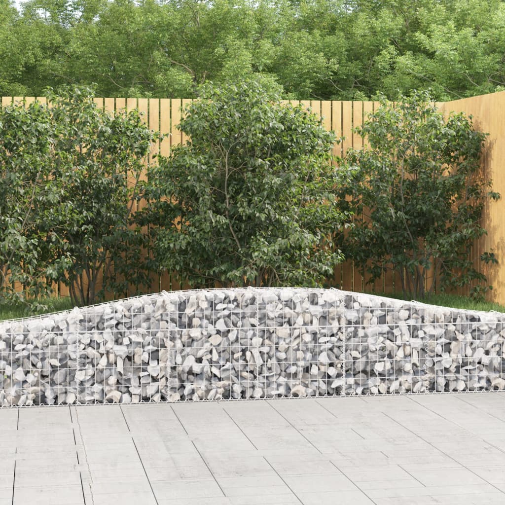 vidaXL Συρματοκιβώτια Τοξωτά 7 τεμ. 400x30x40/60 εκ. Γαλβαν. Ατσάλι