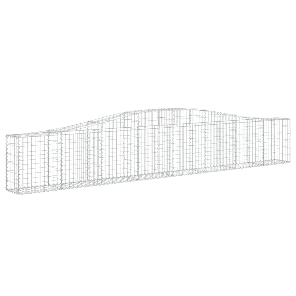 vidaXL Συρματοκιβώτια Τοξωτά 8 τεμ. 400x30x60/80 εκ. Γαλβαν. Ατσάλι