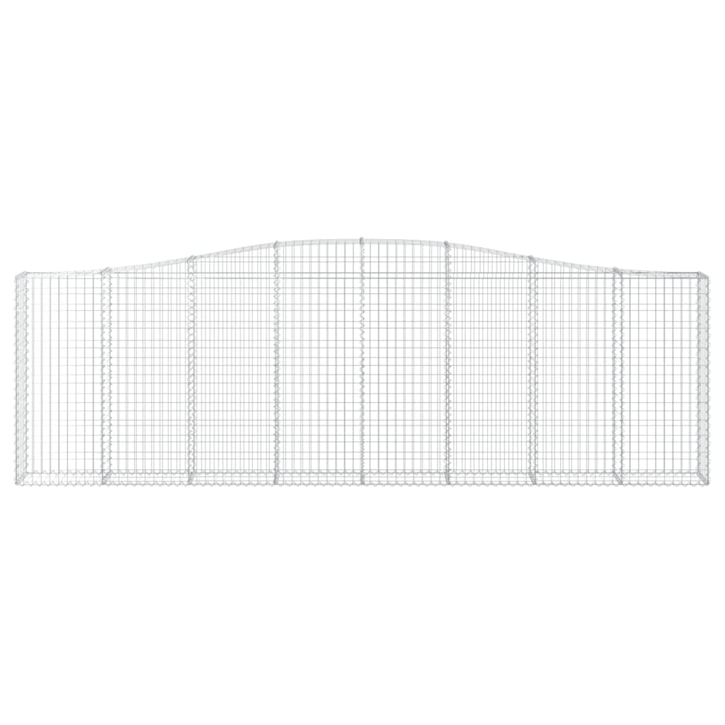 vidaXL Συρματοκιβώτια Τοξωτά 8 τεμ. 400x30x120/140 εκ. Γαλβαν. Ατσάλι