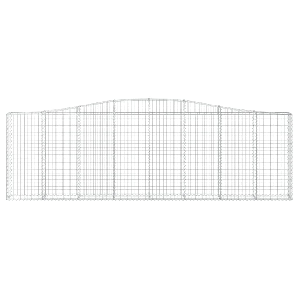 vidaXL Συρματοκιβώτια Τοξωτά 15 τεμ. 400x30x120/140 εκ. Γαλβαν. Ατσάλι