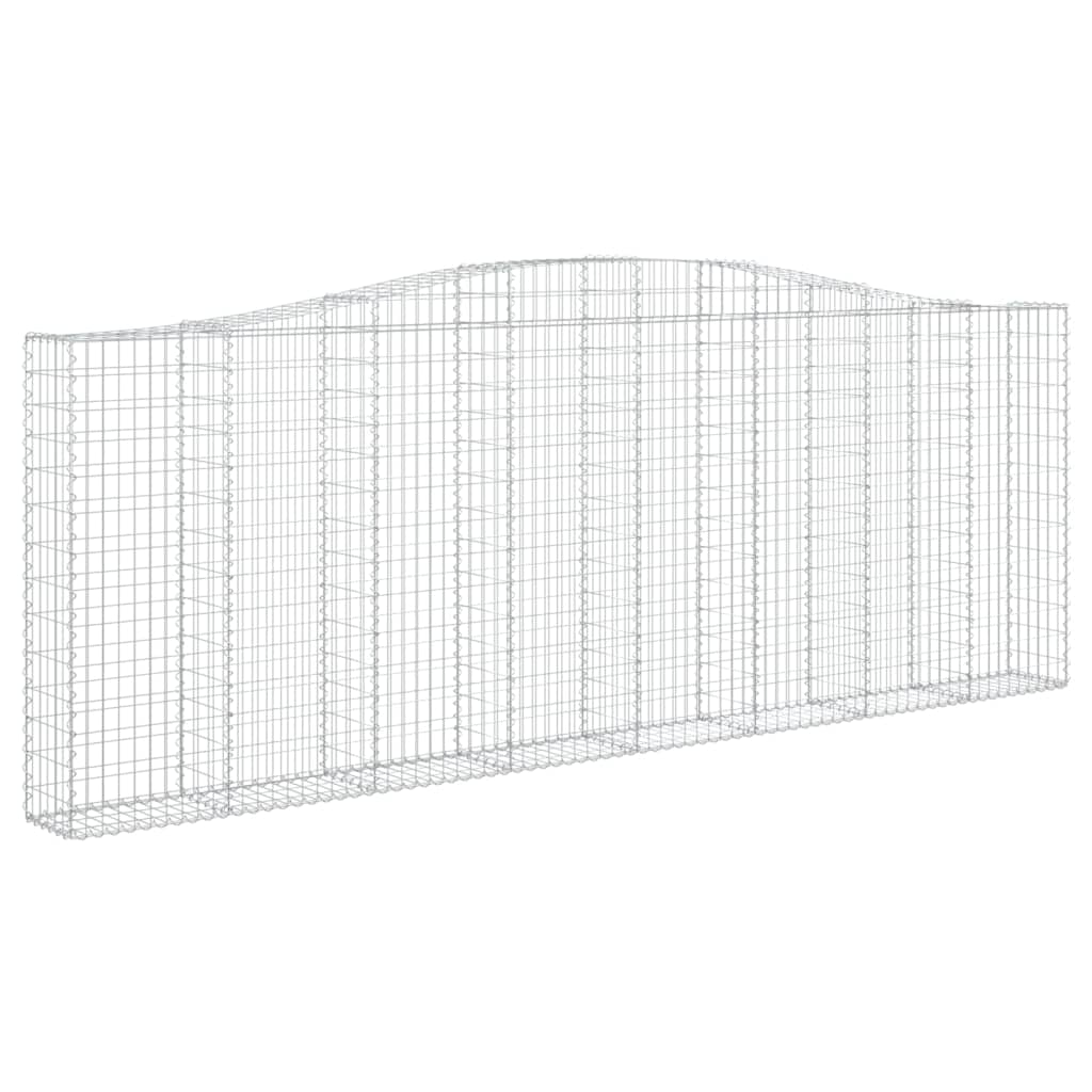 vidaXL Συρματοκιβώτια Τοξωτά 8 τεμ. 400x30x140/160 εκ. Γαλβαν. Ατσάλι