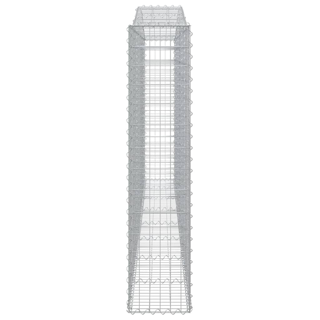 vidaXL Συρματοκιβώτια Τοξωτά 8 τεμ. 400x30x140/160 εκ. Γαλβαν. Ατσάλι