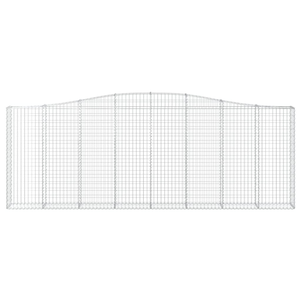 vidaXL Συρματοκιβώτια Τοξωτά 9 τεμ. 400x30x140/160 εκ. Γαλβαν. Ατσάλι