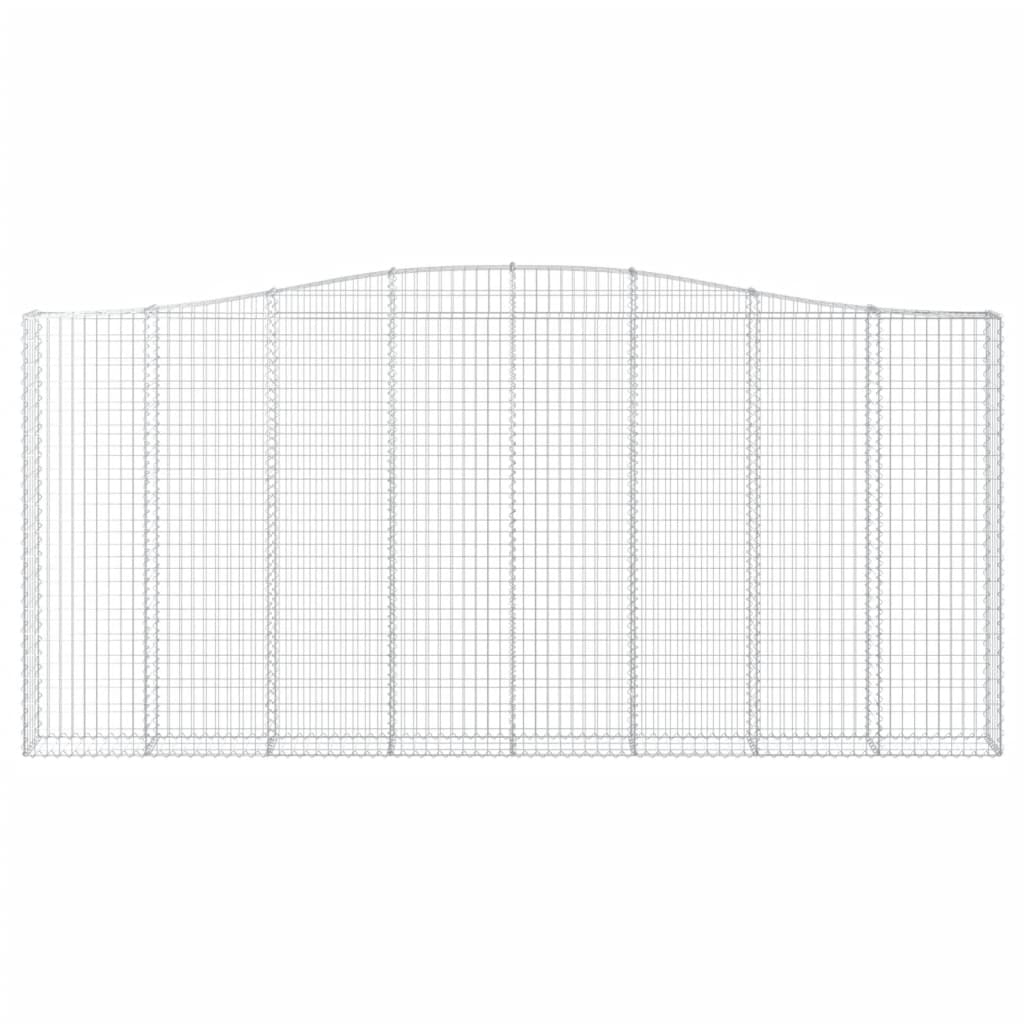 vidaXL Συρματοκιβώτια Τοξωτά 3 τεμ. 400x30x180/200 εκ. Γαλβαν. Ατσάλι