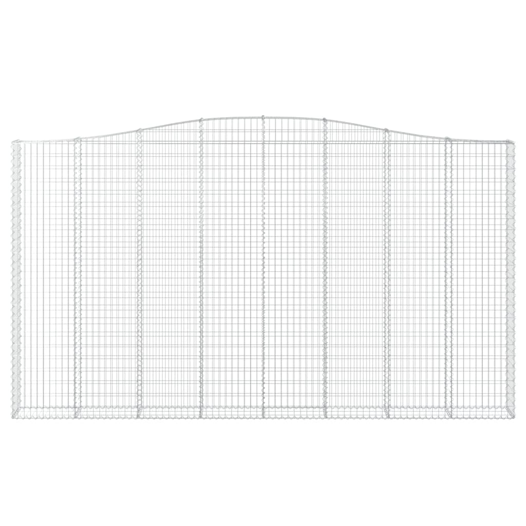 vidaXL Συρματοκιβώτια Τοξωτά 4 τεμ. 400x30x220/240 εκ. Γαλβαν. Ατσάλι