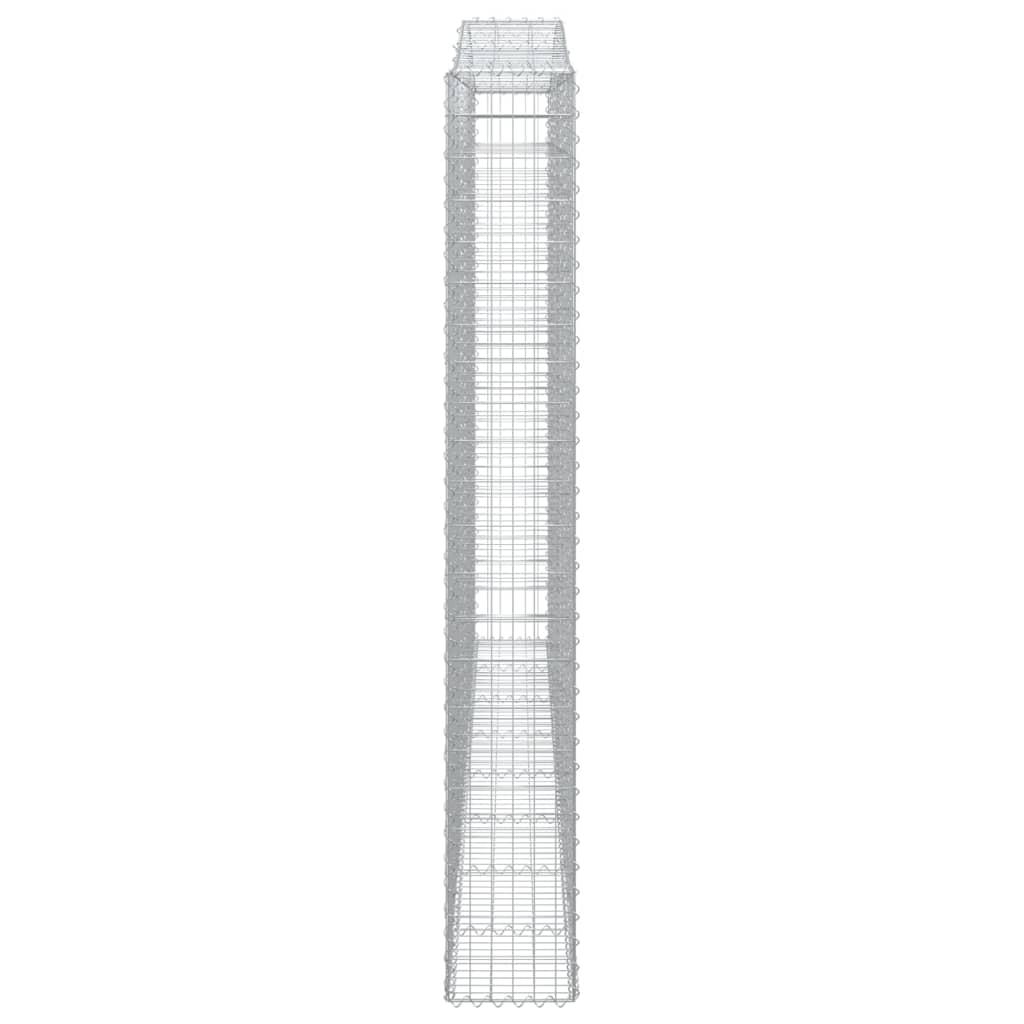 vidaXL Συρματοκιβώτια Τοξωτά 4 τεμ. 400x30x220/240 εκ. Γαλβαν. Ατσάλι