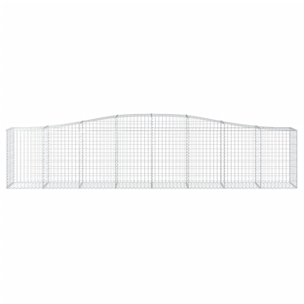 vidaXL Συρματοκιβώτια Τοξωτά 9 τεμ. 400x50x80/100 εκ. Γαλβαν. Ατσάλι