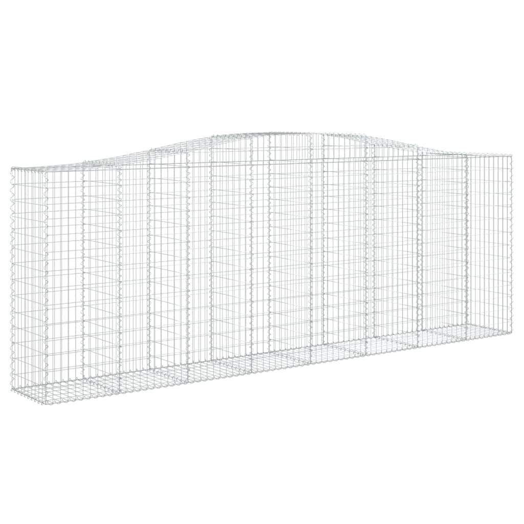 vidaXL Συρματοκιβώτια Τοξωτά 7 τεμ. 400x50x140/160 εκ. Γαλβαν. Ατσάλι