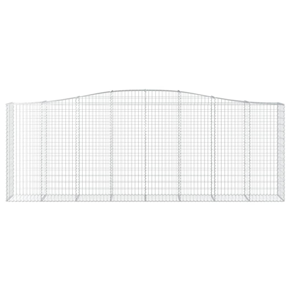 vidaXL Συρματοκιβώτια Τοξωτά 7 τεμ. 400x50x140/160 εκ. Γαλβαν. Ατσάλι