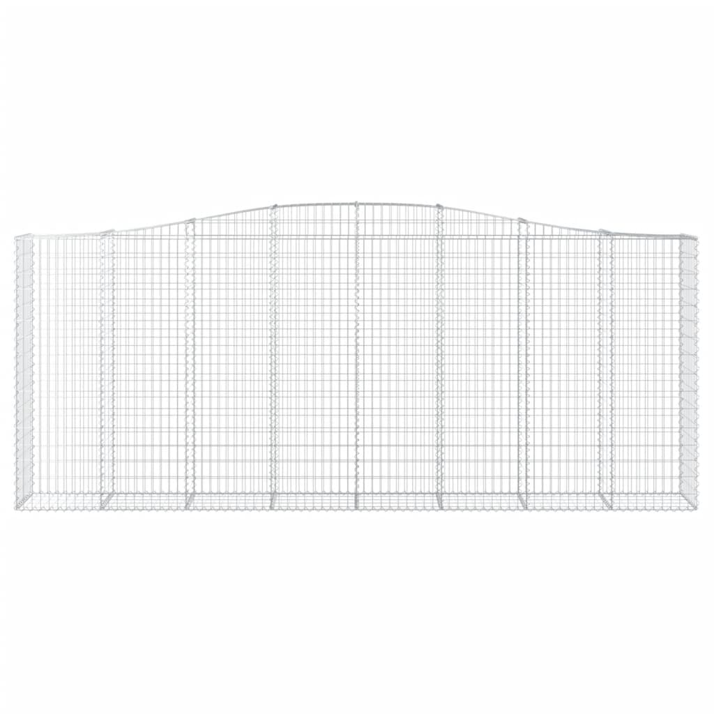 vidaXL Συρματοκιβώτια Τοξωτά 7 τεμ. 400x50x160/180 εκ. Γαλβαν. Ατσάλι