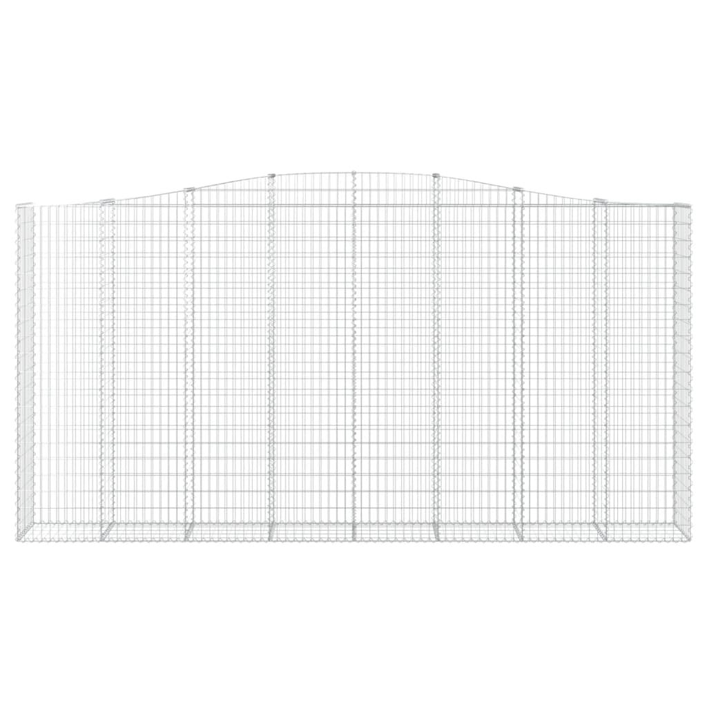 vidaXL Συρματοκιβώτια Τοξωτά 5 τεμ. 400x50x200/220 εκ. Γαλβαν. Ατσάλι