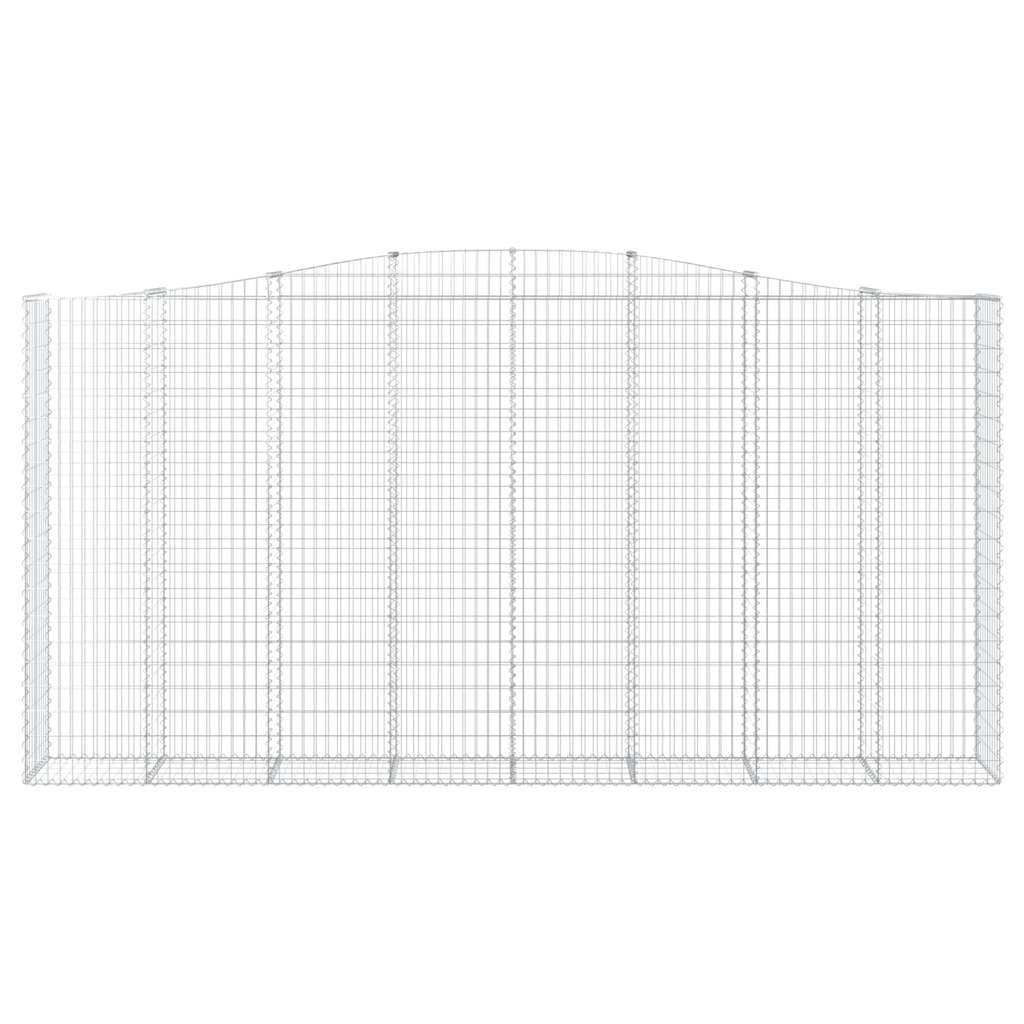 vidaXL Συρματοκιβώτια Τοξωτά 9 τεμ. 400x50x200/220 εκ. Γαλβαν. Ατσάλι