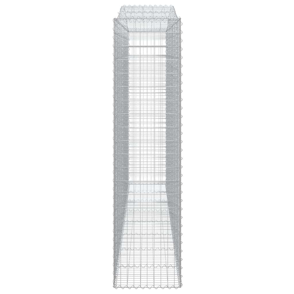 vidaXL Συρματοκιβώτια Τοξωτά 9 τεμ. 400x50x200/220 εκ. Γαλβαν. Ατσάλι