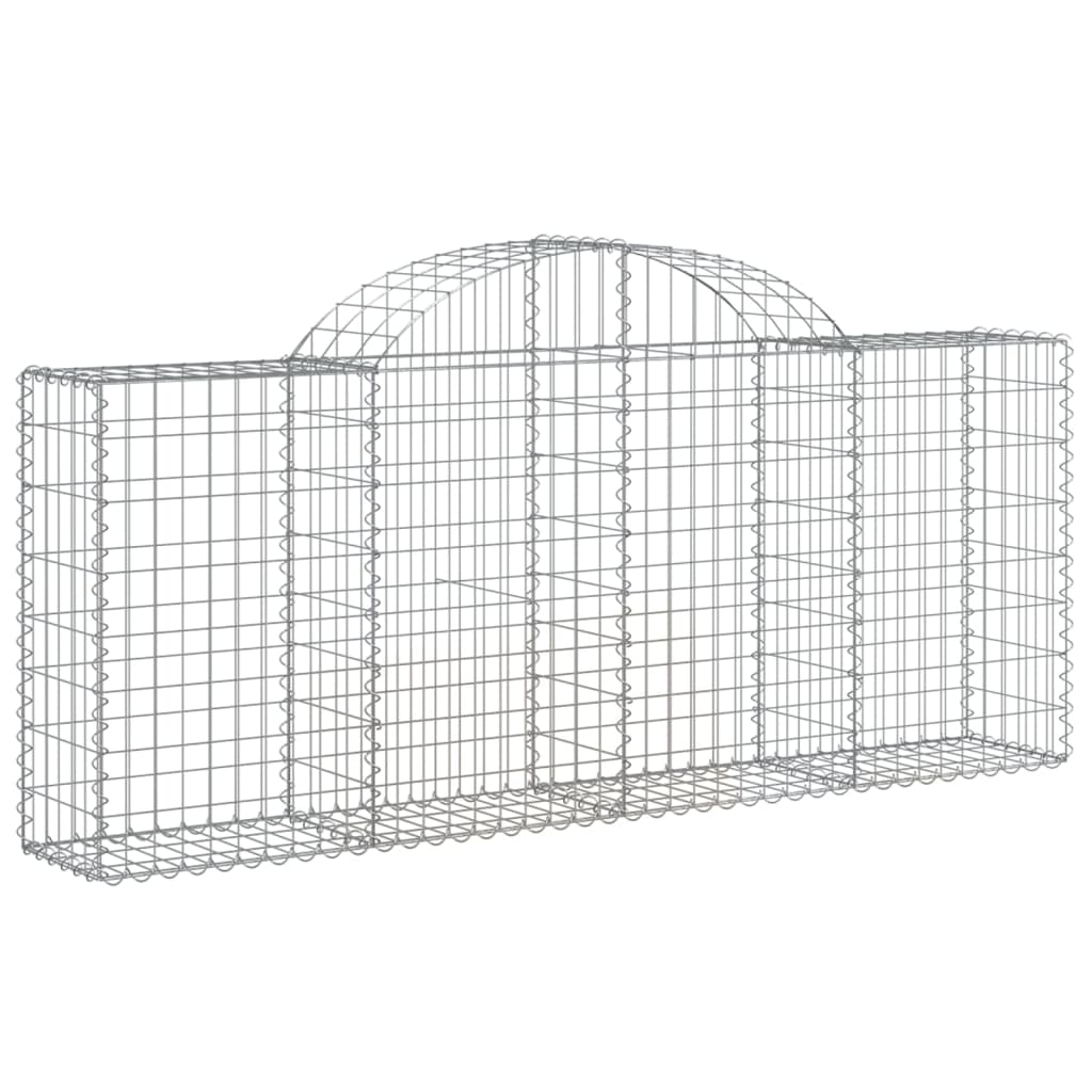 vidaXL Συρματοκιβώτια Τοξωτά 18 τεμ. 200x30x80/100 εκ. Γαλβαν. Ατσάλι