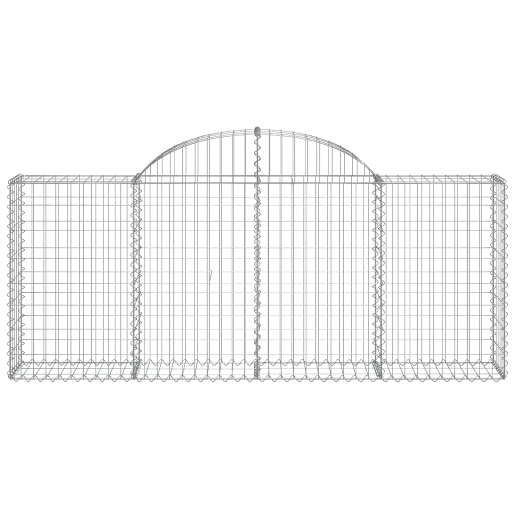 vidaXL Συρματοκιβώτια Τοξωτά 18 τεμ. 200x30x80/100 εκ. Γαλβαν. Ατσάλι