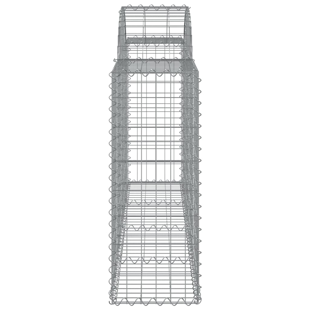 vidaXL Συρματοκιβώτια Τοξωτά 18 τεμ. 200x30x80/100 εκ. Γαλβαν. Ατσάλι