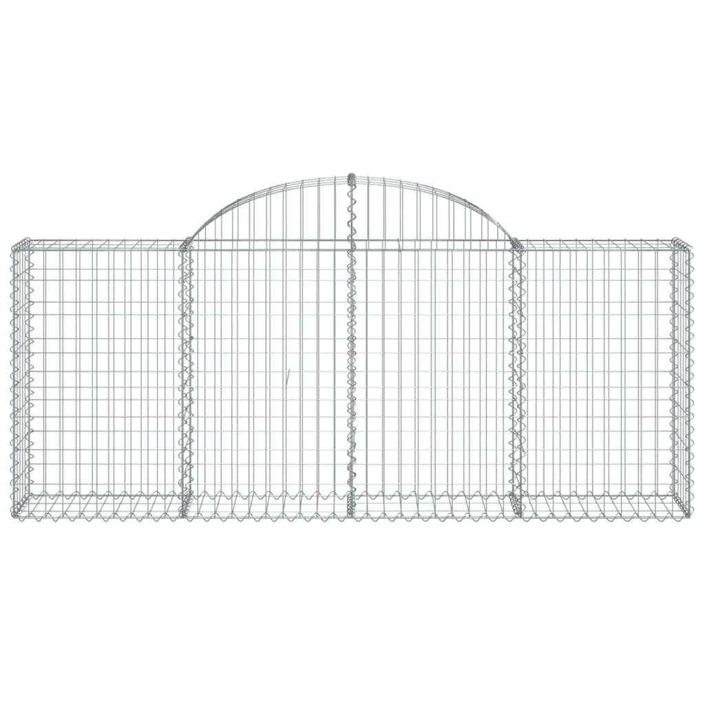vidaXL Συρματοκιβώτια Τοξωτά 25 τεμ. 200x30x80/100 εκ. Γαλβαν. Ατσάλι