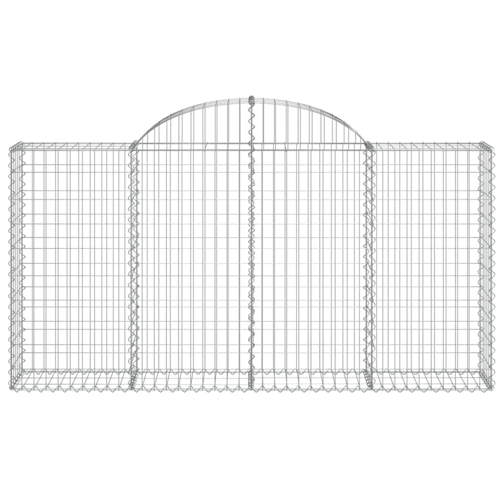 vidaXL Συρματοκιβώτια Τοξωτά 11 τεμ. 200x30x100/120 εκ. Γαλβαν. Ατσάλι