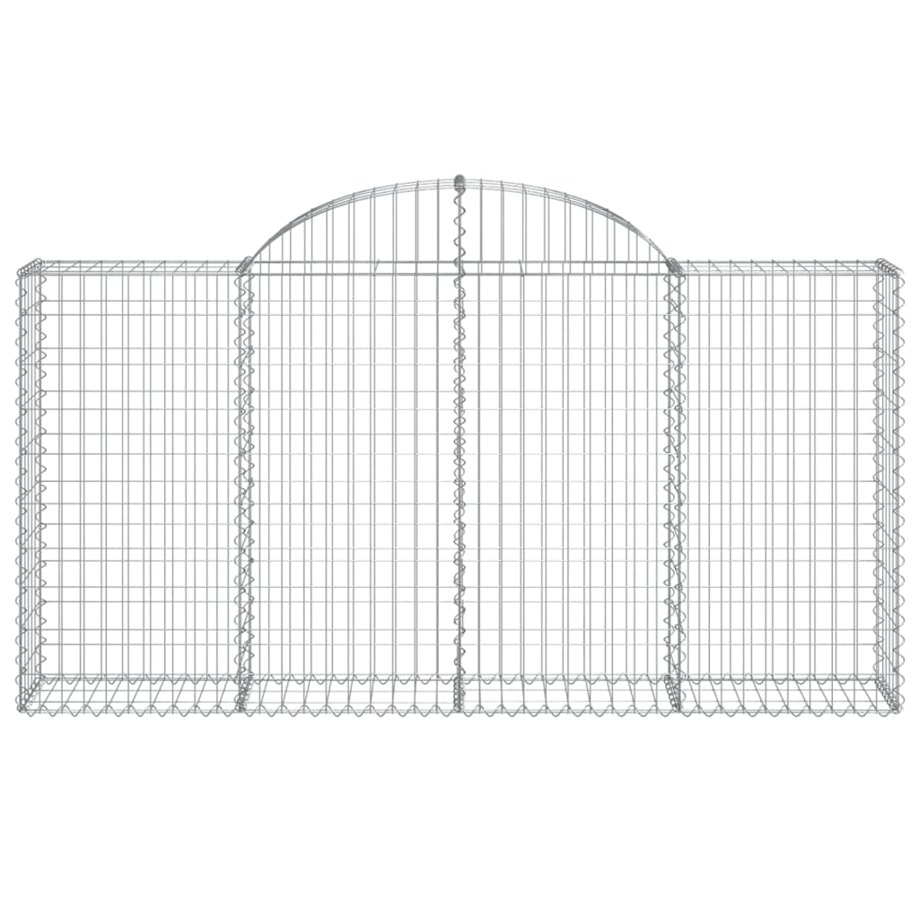 vidaXL Συρματοκιβώτια Τοξωτά 25 τεμ. 200x30x100/120 εκ. Γαλβαν. Ατσάλι