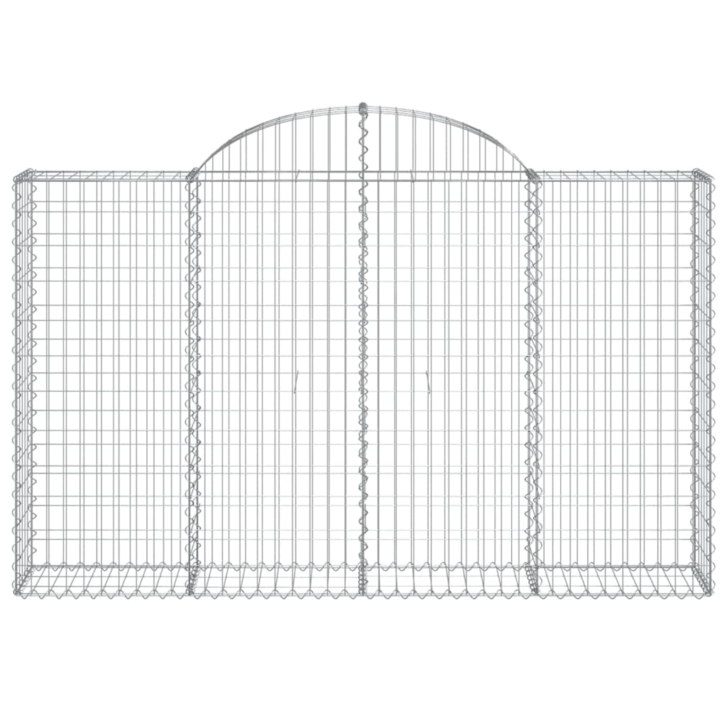 vidaXL Συρματοκιβώτια Τοξωτά 10 τεμ. 200x30x120/140 εκ. Γαλβαν. Ατσάλι