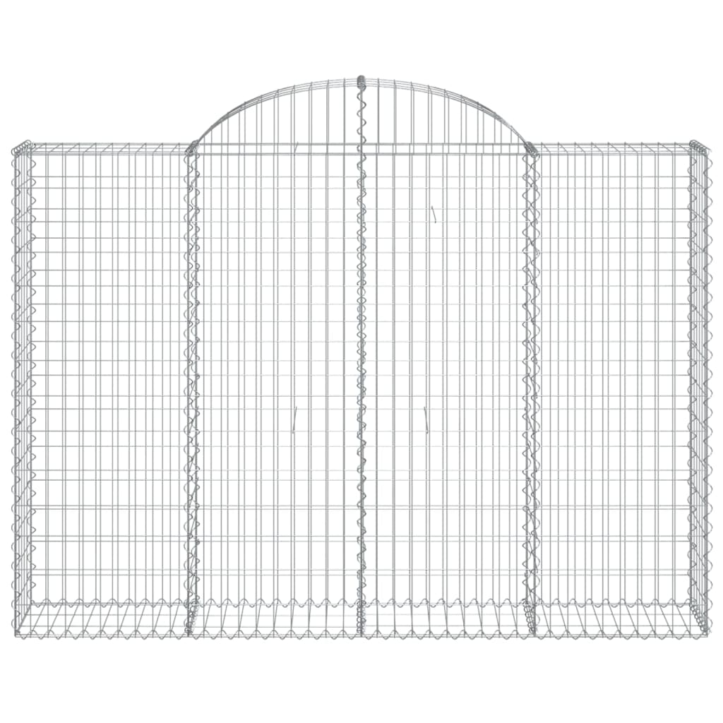 vidaXL Συρματοκιβώτια Τοξωτά 6 τεμ. 200x30x140/160 εκ. Γαλβαν. Ατσάλι