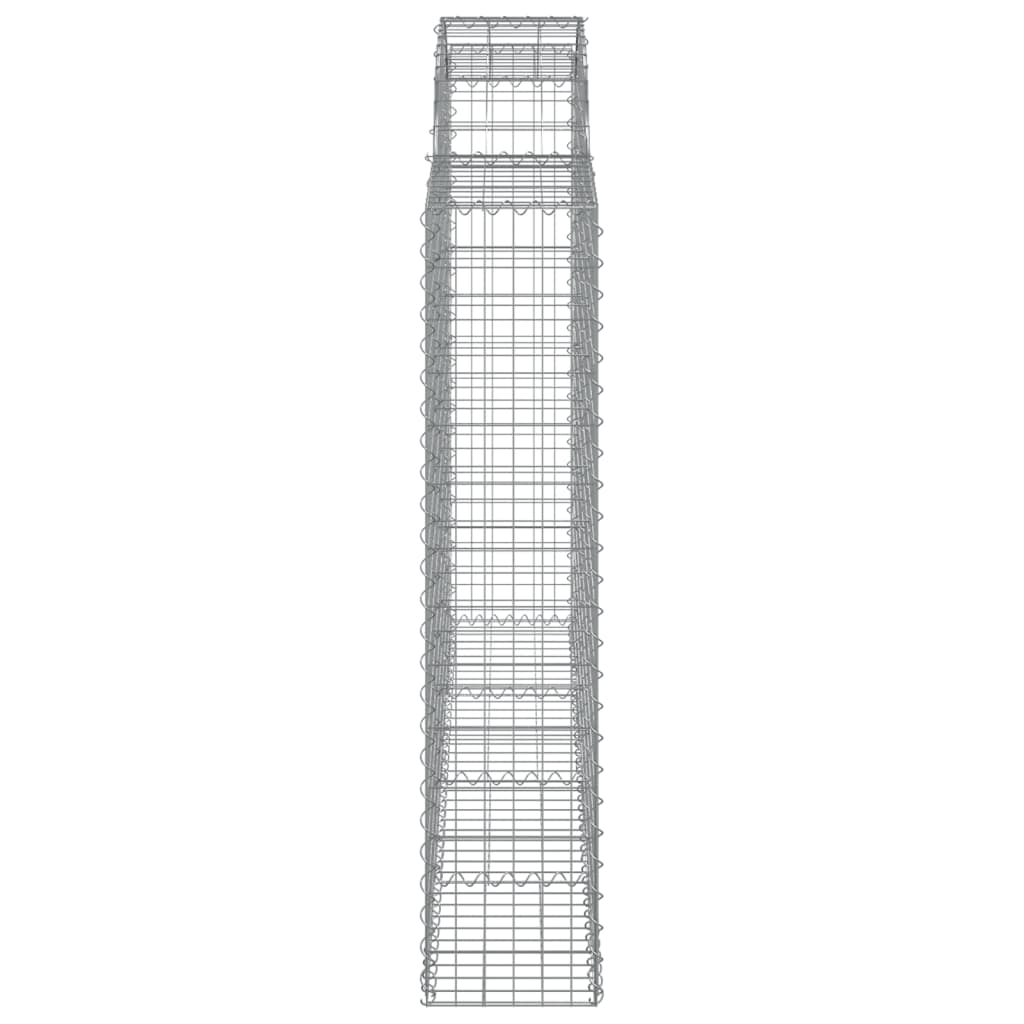 vidaXL Συρματοκιβώτια Τοξωτά 10 τεμ. 200x30x140/160 εκ. Γαλβαν. Ατσάλι