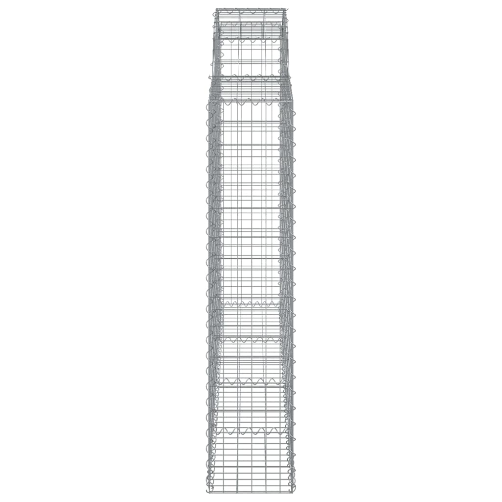 vidaXL Συρματοκιβώτια Τοξωτά 18 τεμ. 200x30x140/160 εκ. Γαλβαν. Ατσάλι