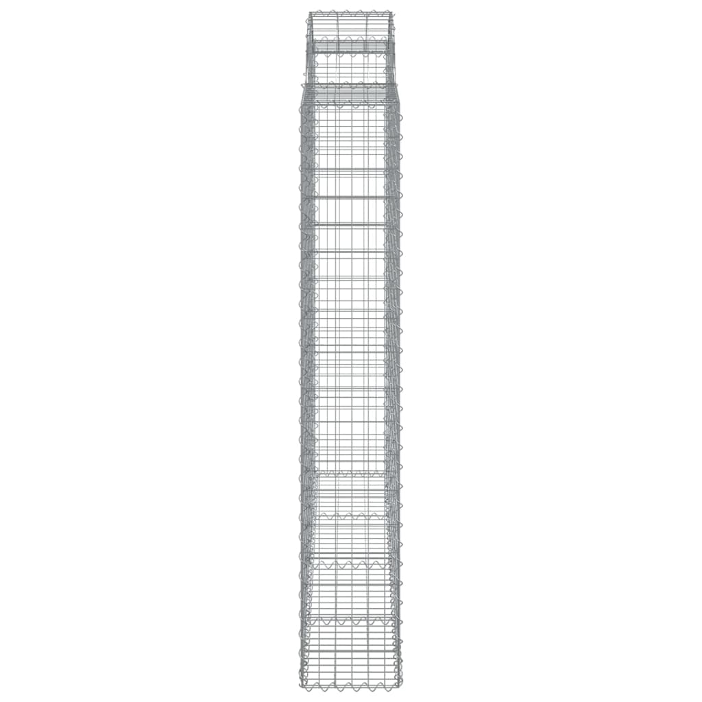 vidaXL Συρματοκιβώτια Τοξωτά 7 τεμ. 200x30x180/200 εκ. Γαλβαν. Ατσάλι