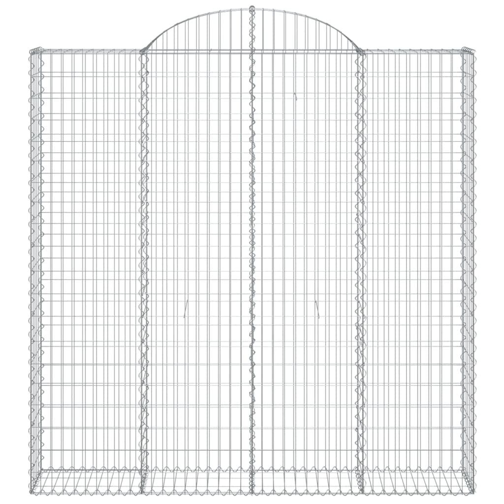 vidaXL Συρματοκιβώτια Τοξωτά 3 τεμ. 200x30x200/220 εκ. Γαλβαν. Ατσάλι