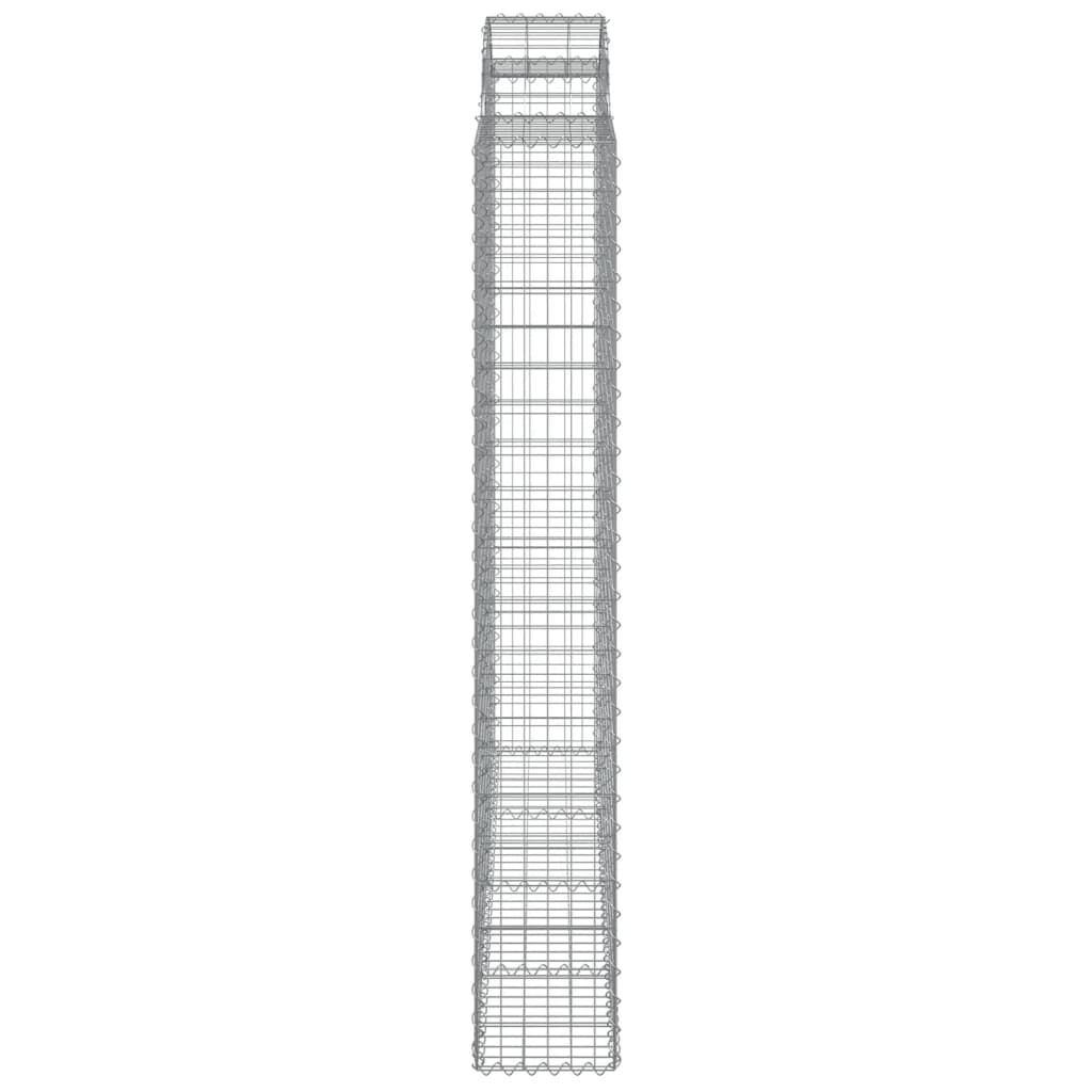 vidaXL Συρματοκιβώτια Τοξωτά 3 τεμ. 200x30x200/220 εκ. Γαλβαν. Ατσάλι