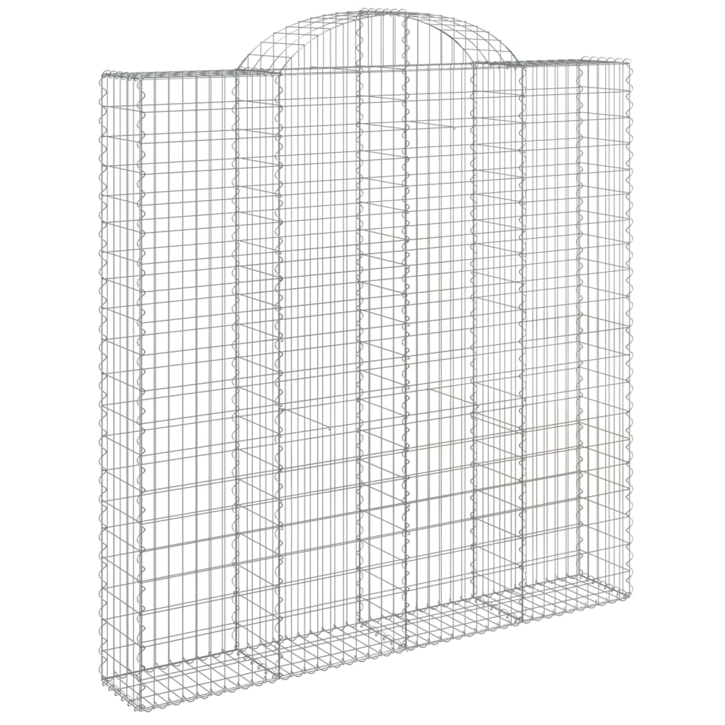 vidaXL Συρματοκιβώτια Τοξωτά 6 τεμ. 200x30x200/220 εκ. Γαλβαν. Ατσάλι