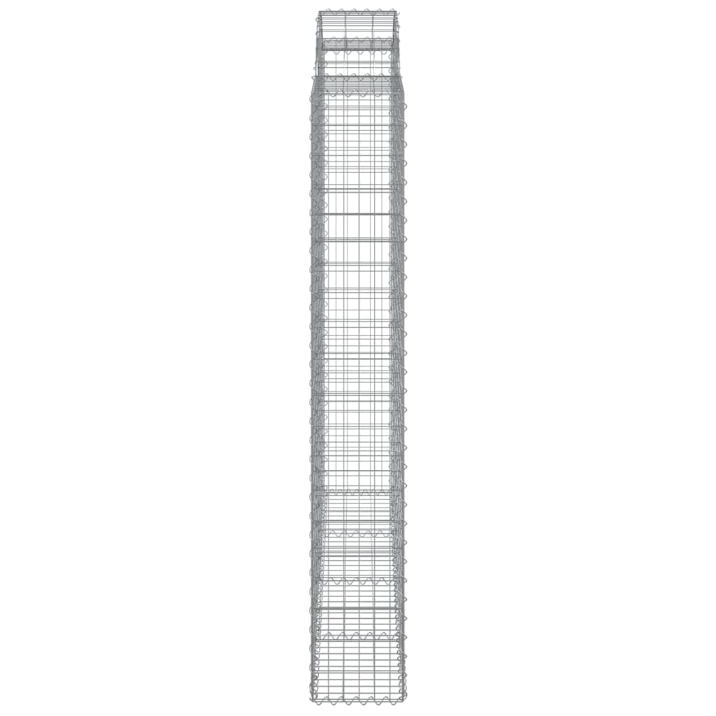 vidaXL Συρματοκιβώτια Τοξωτά 6 τεμ. 200x30x200/220 εκ. Γαλβαν. Ατσάλι