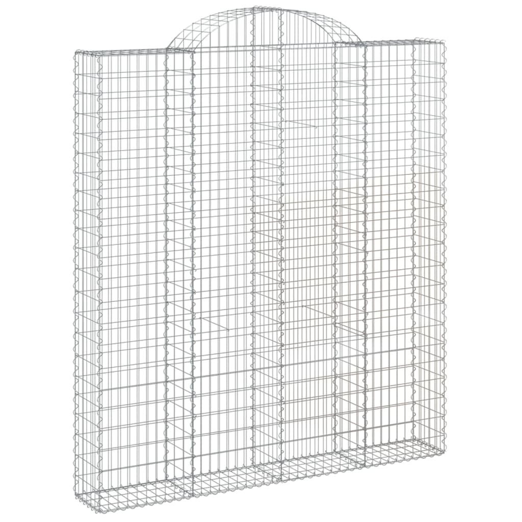 vidaXL Συρματοκιβώτια Τοξωτά 3 τεμ. 200x30x220/240 εκ. Γαλβαν. Ατσάλι