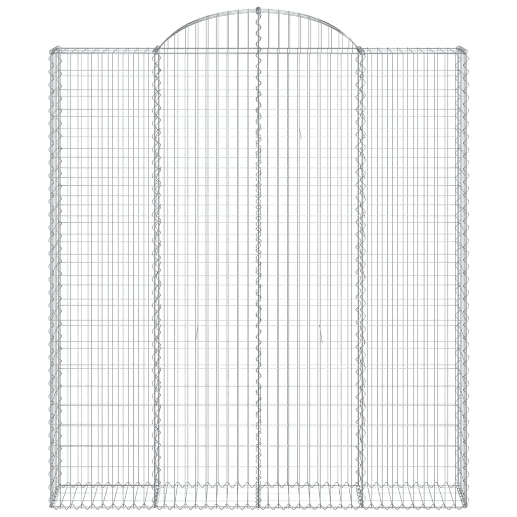 vidaXL Συρματοκιβώτια Τοξωτά 4 τεμ. 200x30x220/240 εκ. Γαλβαν. Ατσάλι