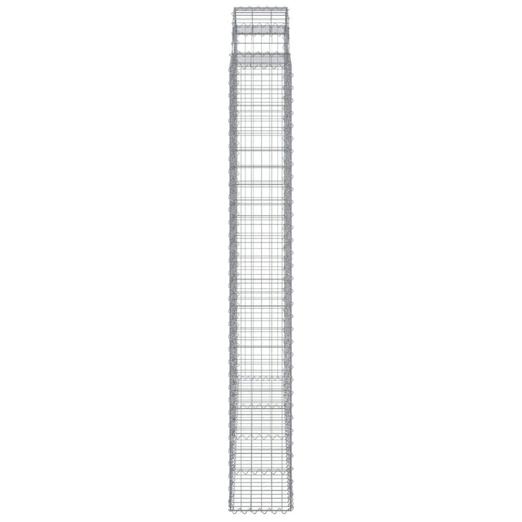 vidaXL Συρματοκιβώτια Τοξωτά 4 τεμ. 200x30x220/240 εκ. Γαλβαν. Ατσάλι