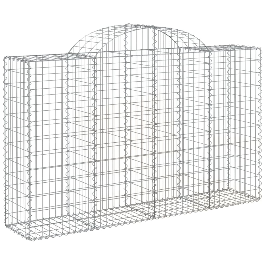 vidaXL Συρματοκιβώτια Τοξωτά 30 τεμ. 200x50x120/140 εκ. Γαλβαν. Ατσάλι