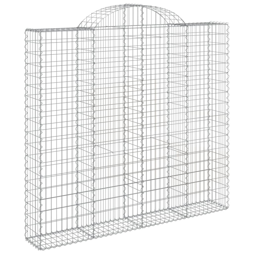 vidaXL Συρματοκιβώτια Τοξωτά 6 τεμ. 200x50x180/200 εκ. Γαλβαν. Ατσάλι