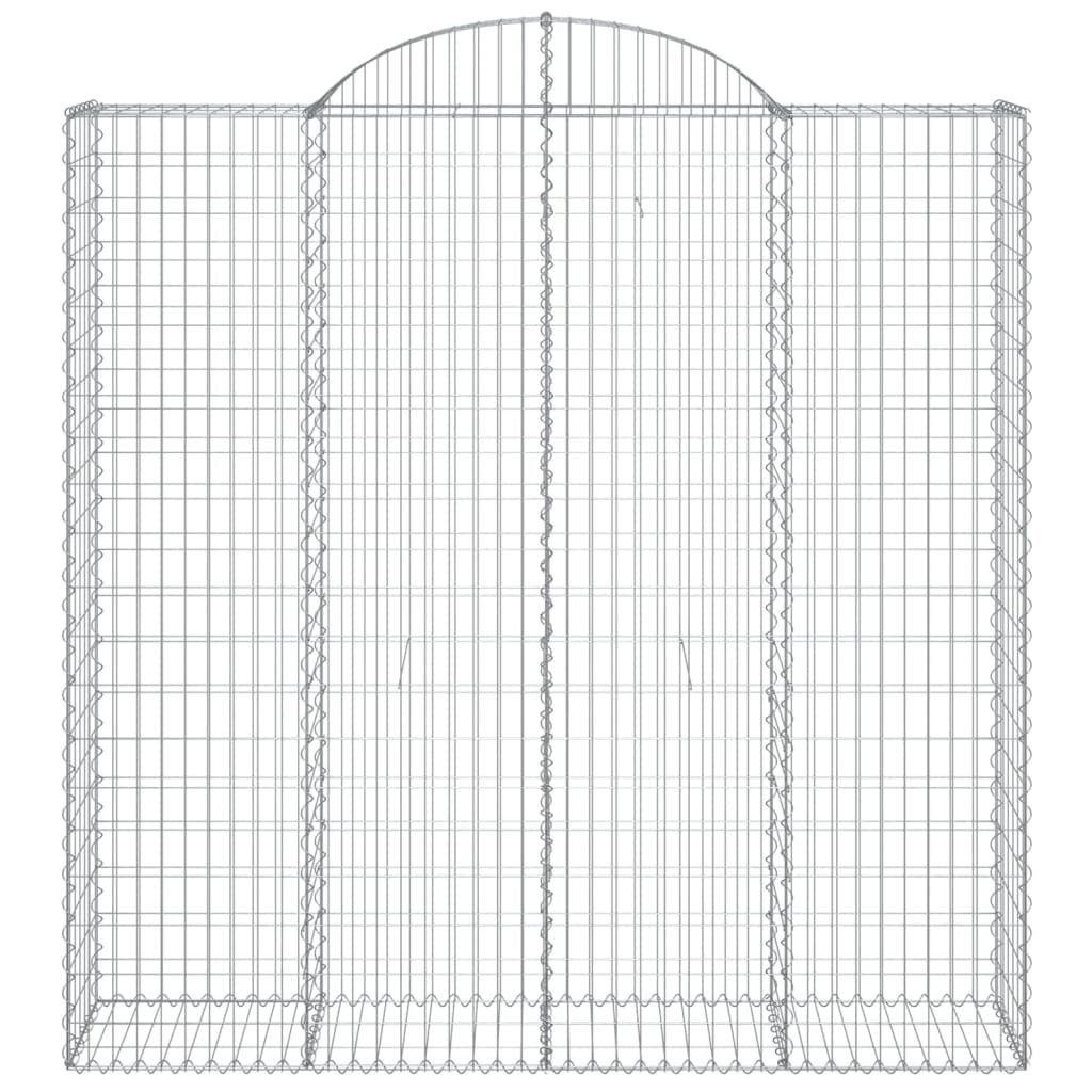 vidaXL Συρματοκιβώτια Τοξωτά 5 τεμ. 200x50x200/220 εκ. Γαλβαν. Ατσάλι