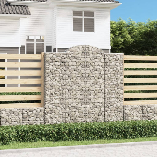 vidaXL Συρματοκιβώτια Τοξωτά 12 τεμ. 200x50x200/220 εκ. Γαλβαν. Ατσάλι