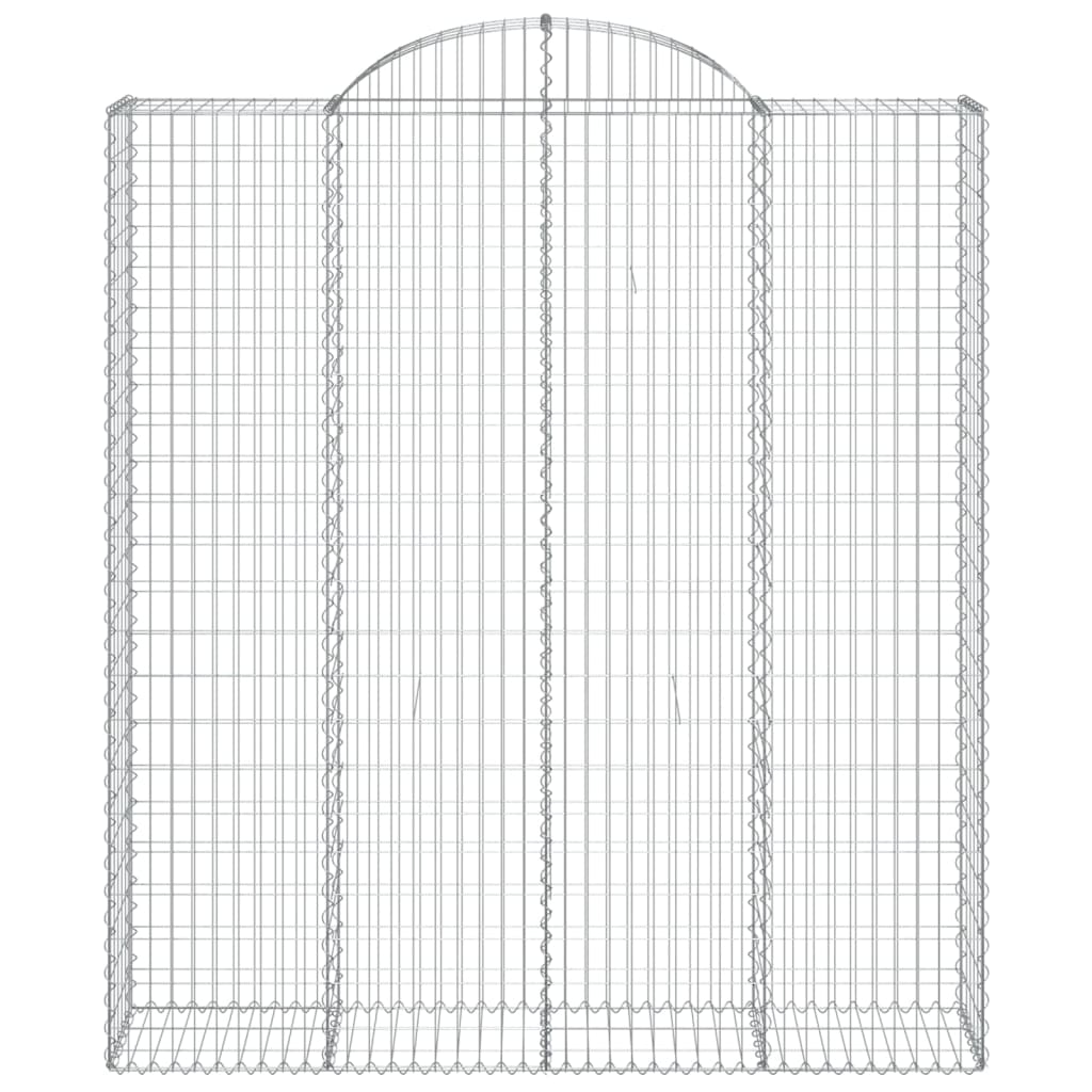 vidaXL Συρματοκιβώτια Τοξωτά 2 τεμ. 200x50x220/240 εκ. Γαλβαν. Ατσάλι