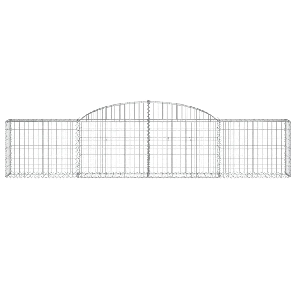 vidaXL Συρματοκιβώτια Τοξωτά 11 τεμ. 300x30x60/80 εκ. Γαλβαν. Ατσάλι