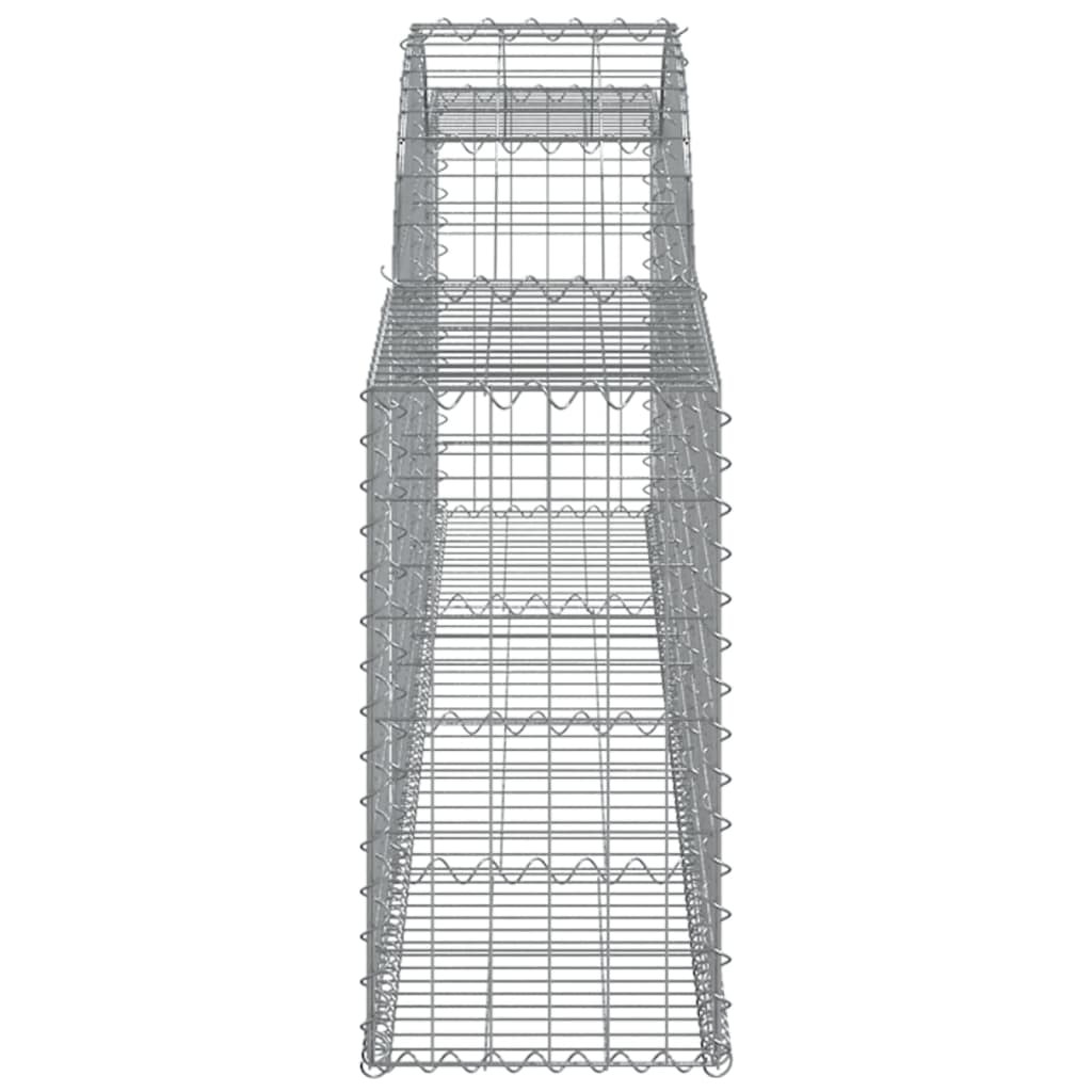 vidaXL Συρματοκιβώτια Τοξωτά 12 τεμ. 300x30x60/80 εκ. Γαλβαν. Ατσάλι