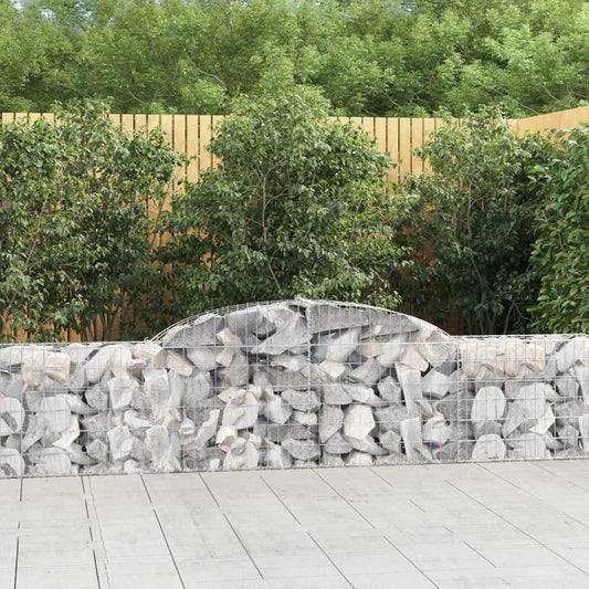 vidaXL Συρματοκιβώτια Τοξωτά 12 τεμ. 300x30x60/80 εκ. Γαλβαν. Ατσάλι